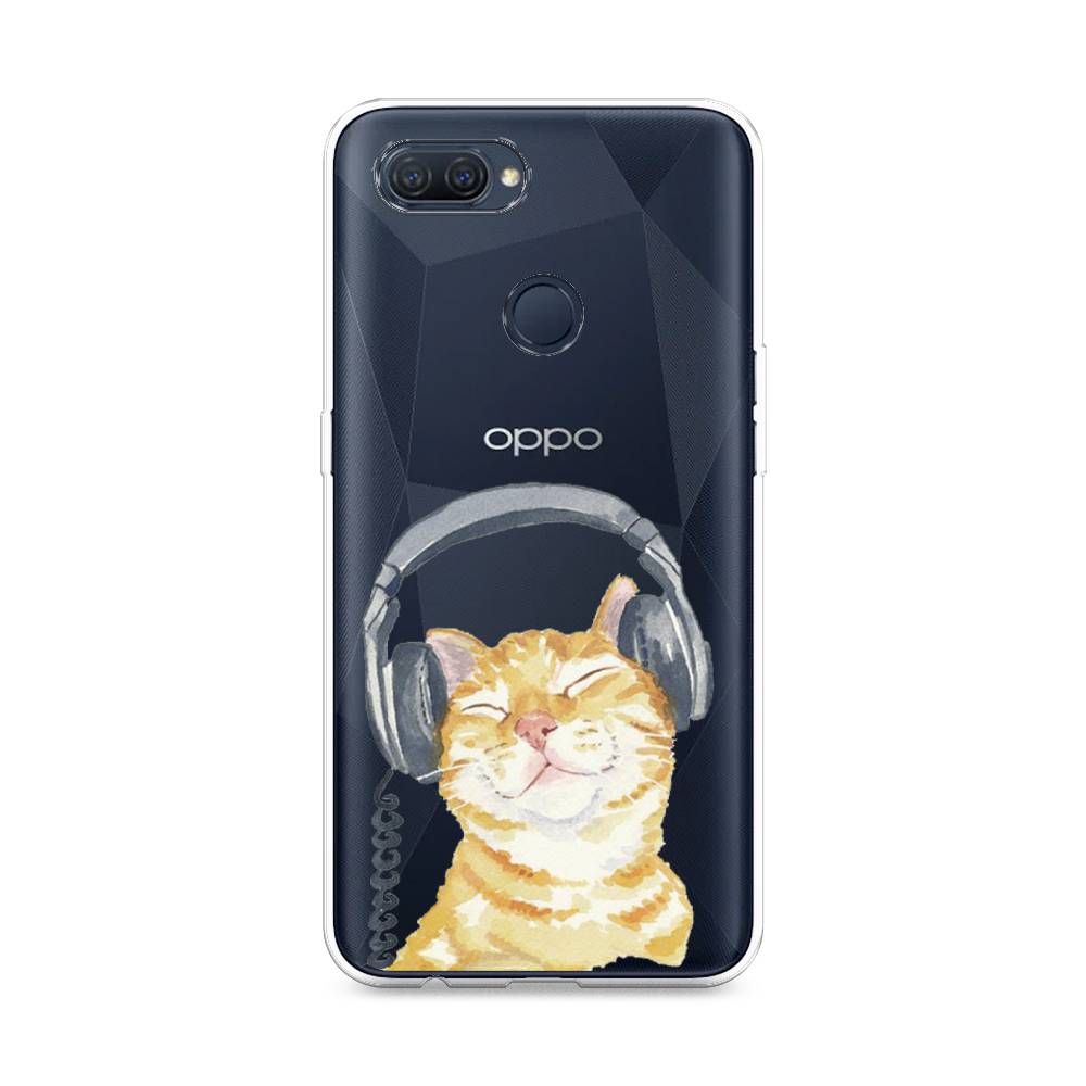 

Силиконовый чехол "Кот меломан" на Oppo A12, Кот меломан