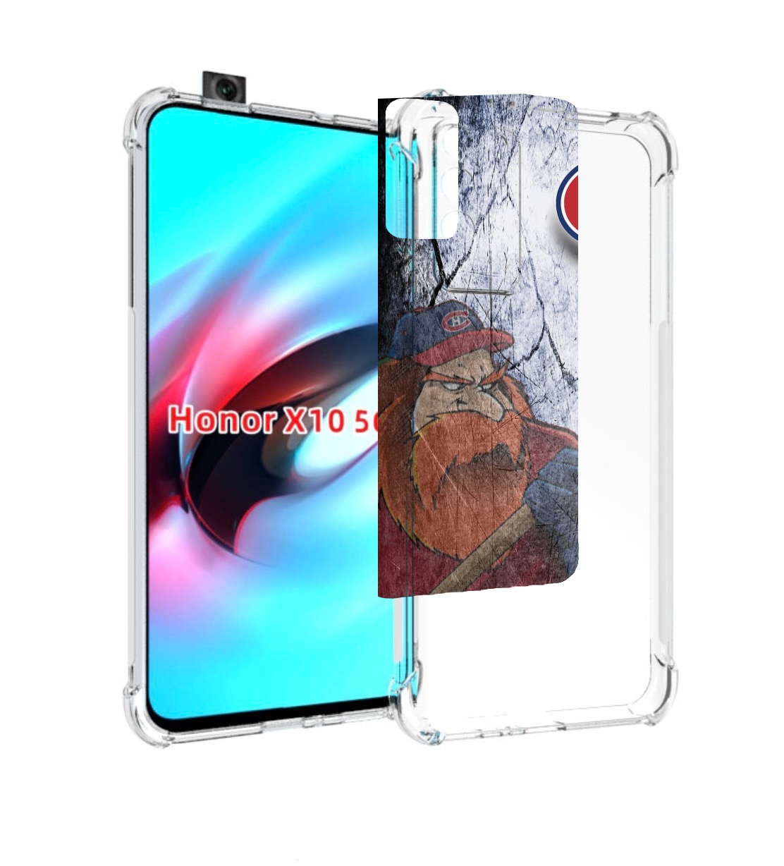 

Чехол MyPads монреаль канадиенс для Honor X10, Прозрачный, Tocco