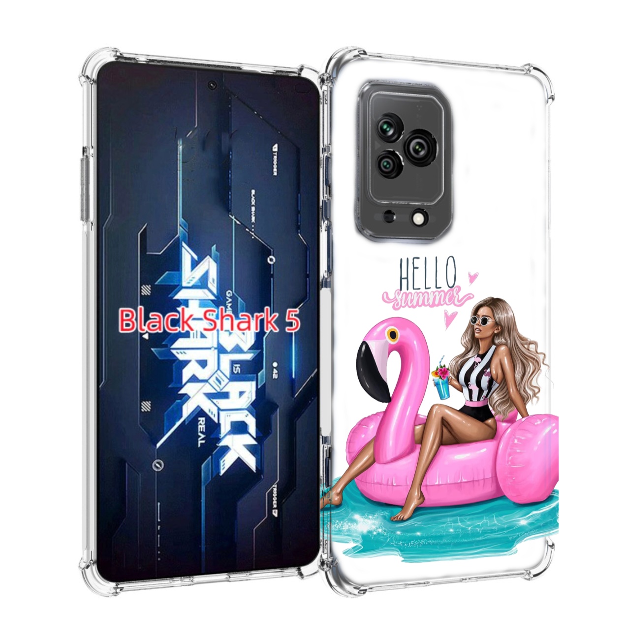

Чехол MyPads Hello-summer для Xiaomi Black Shark 5, Прозрачный, Tocco