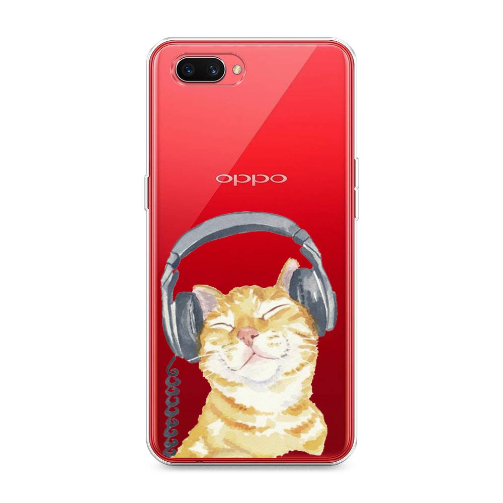

Силиконовый чехол "Кот меломан" на Oppo A3s, Кот меломан