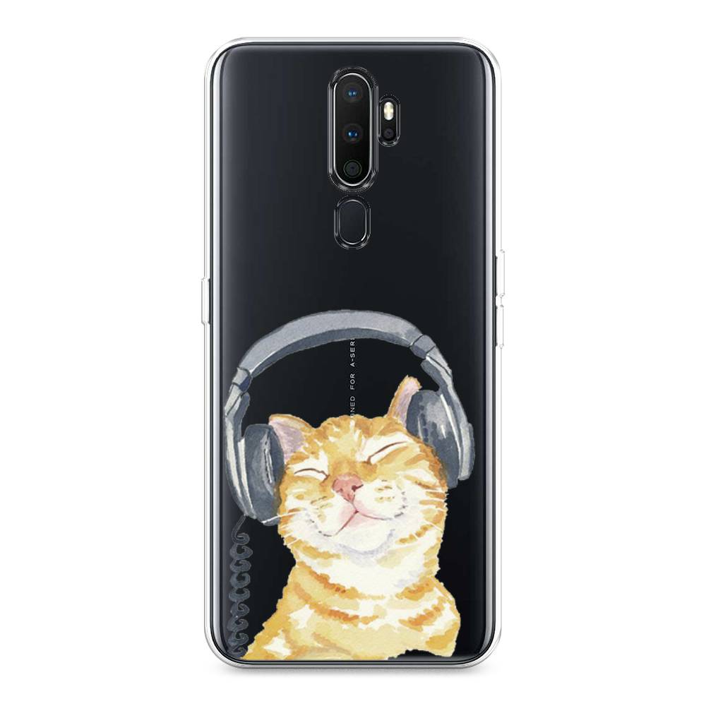 

Силиконовый чехол "Кот меломан" на Oppo A5 (2020), Кот меломан