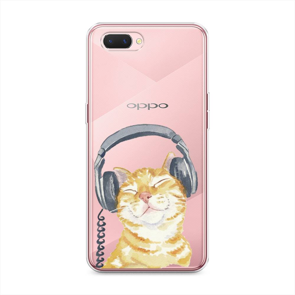 

Силиконовый чехол "Кот меломан" на Oppo A5, Кот меломан