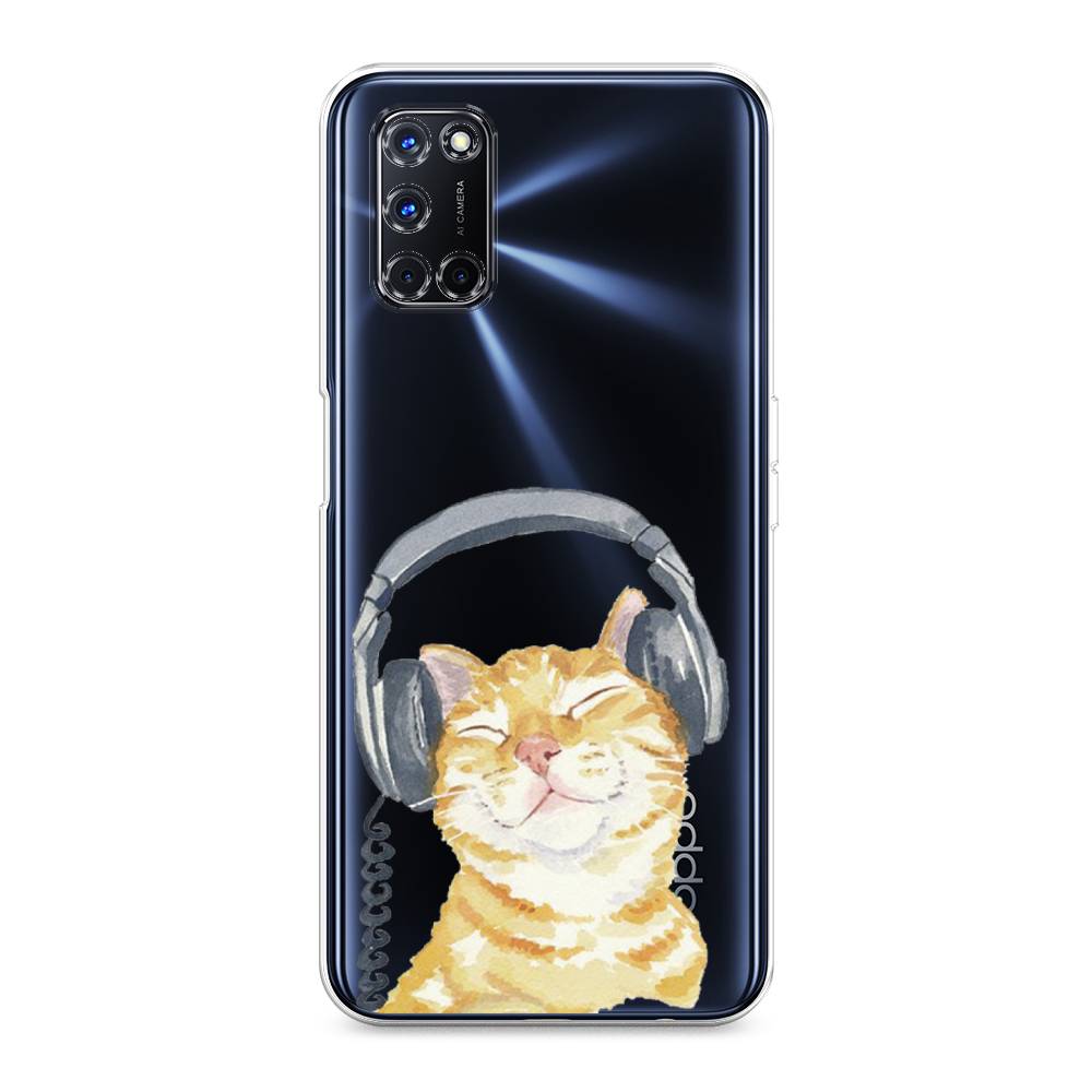 

Силиконовый чехол "Кот меломан" на Oppo A52, Кот меломан