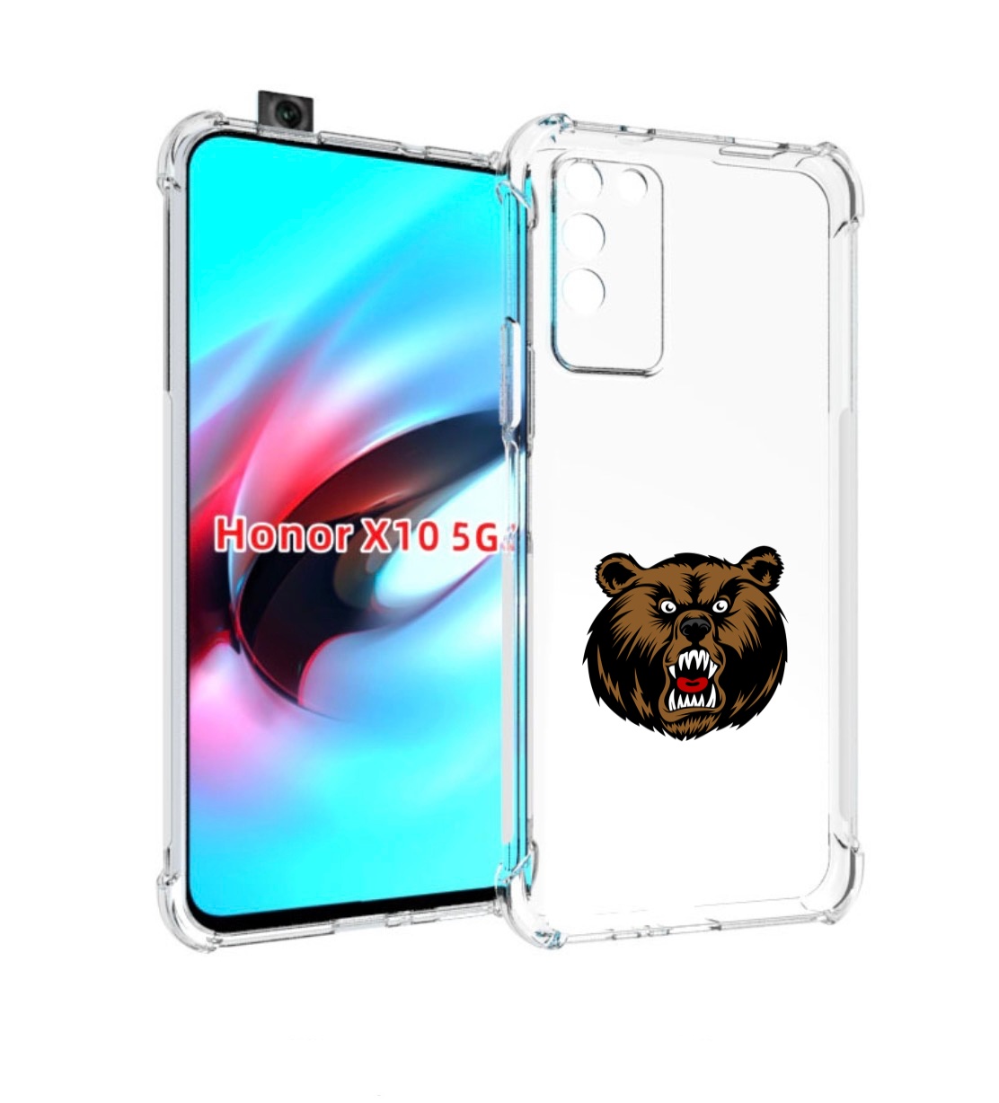 

Чехол MyPads бурый для Honor X10, Прозрачный, Tocco