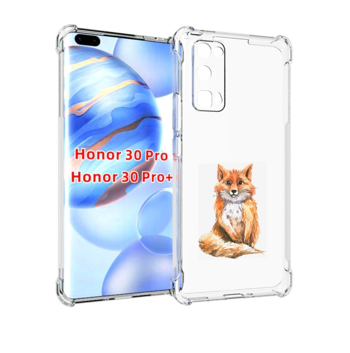 

Чехол бампер MyPads детская лиса для Honor 30 Pro, Прозрачный, Tocco
