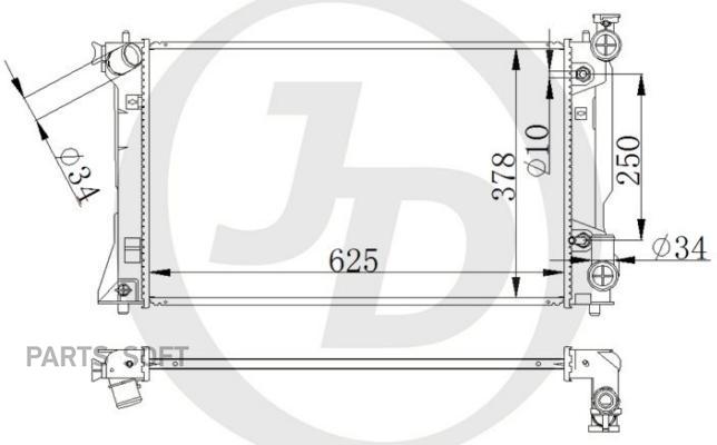 

JUST DRIVE JPR0031 Радиатор двигателя A/T