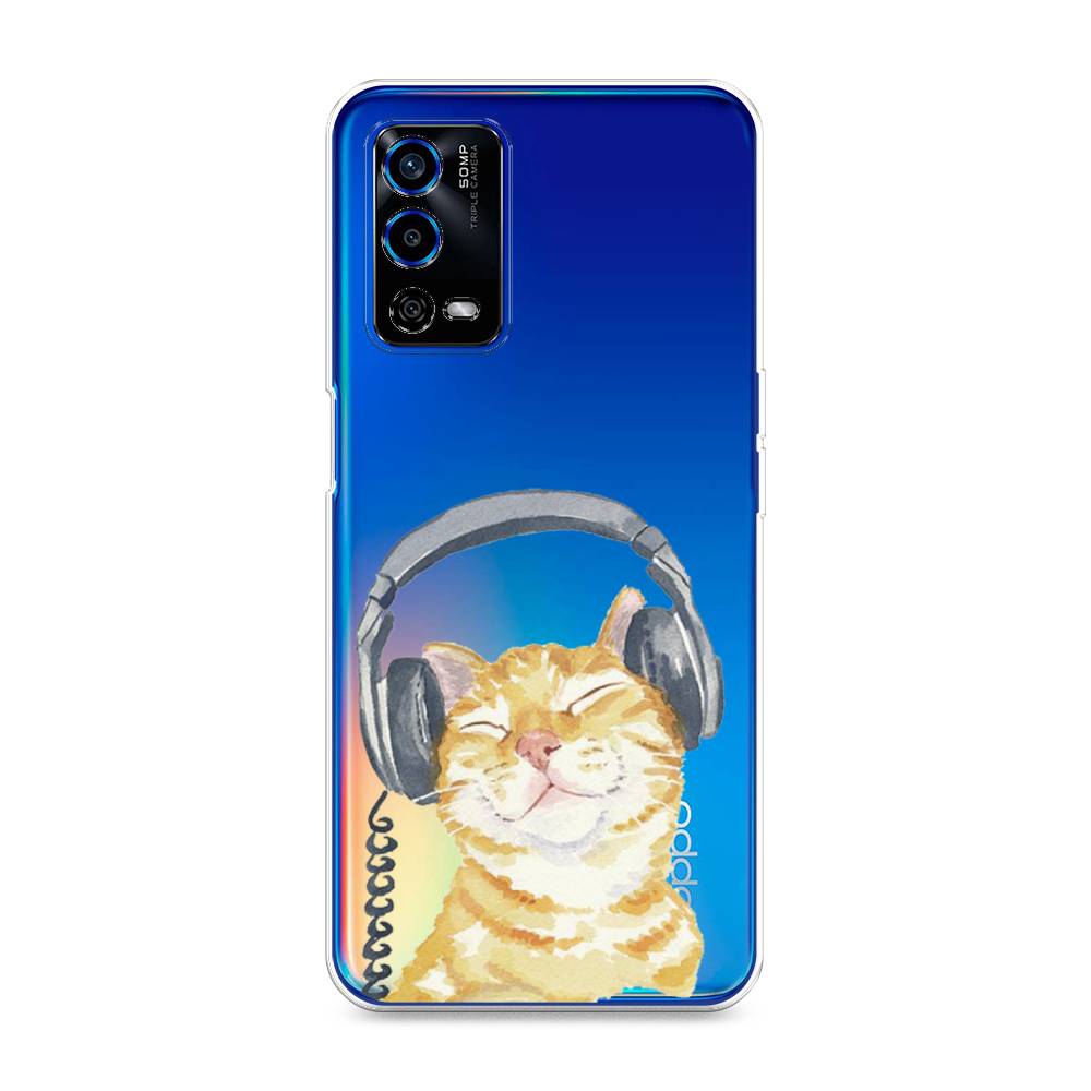 

Силиконовый чехол "Кот меломан" на Oppo A55 4G, Кот меломан
