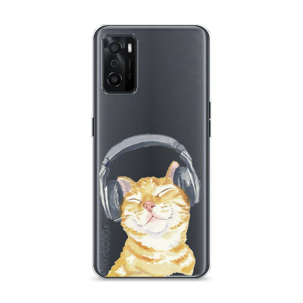 

Силиконовый чехол "Кот меломан" на Oppo A55s 5G, Кот меломан