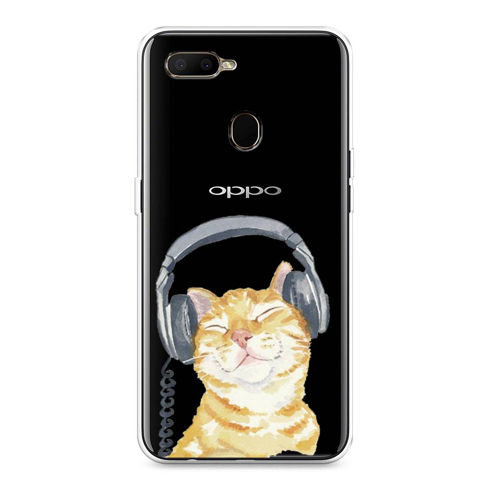 

Силиконовый чехол "Кот меломан" на Oppo A5s, Кот меломан