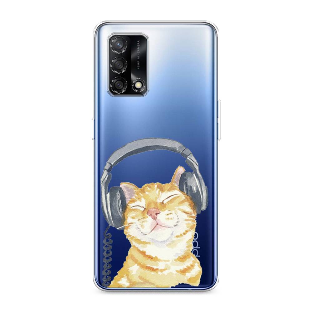 

Силиконовый чехол "Кот меломан" на Oppo A74, Кот меломан