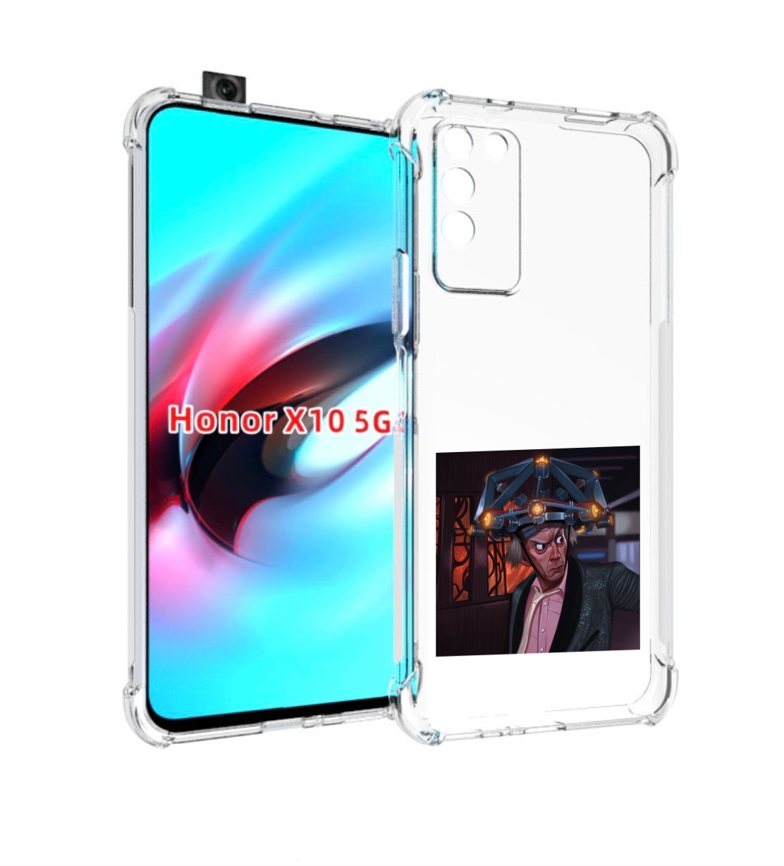 

Чехол MyPads назад-в-будущее для Honor X10, Прозрачный, Tocco