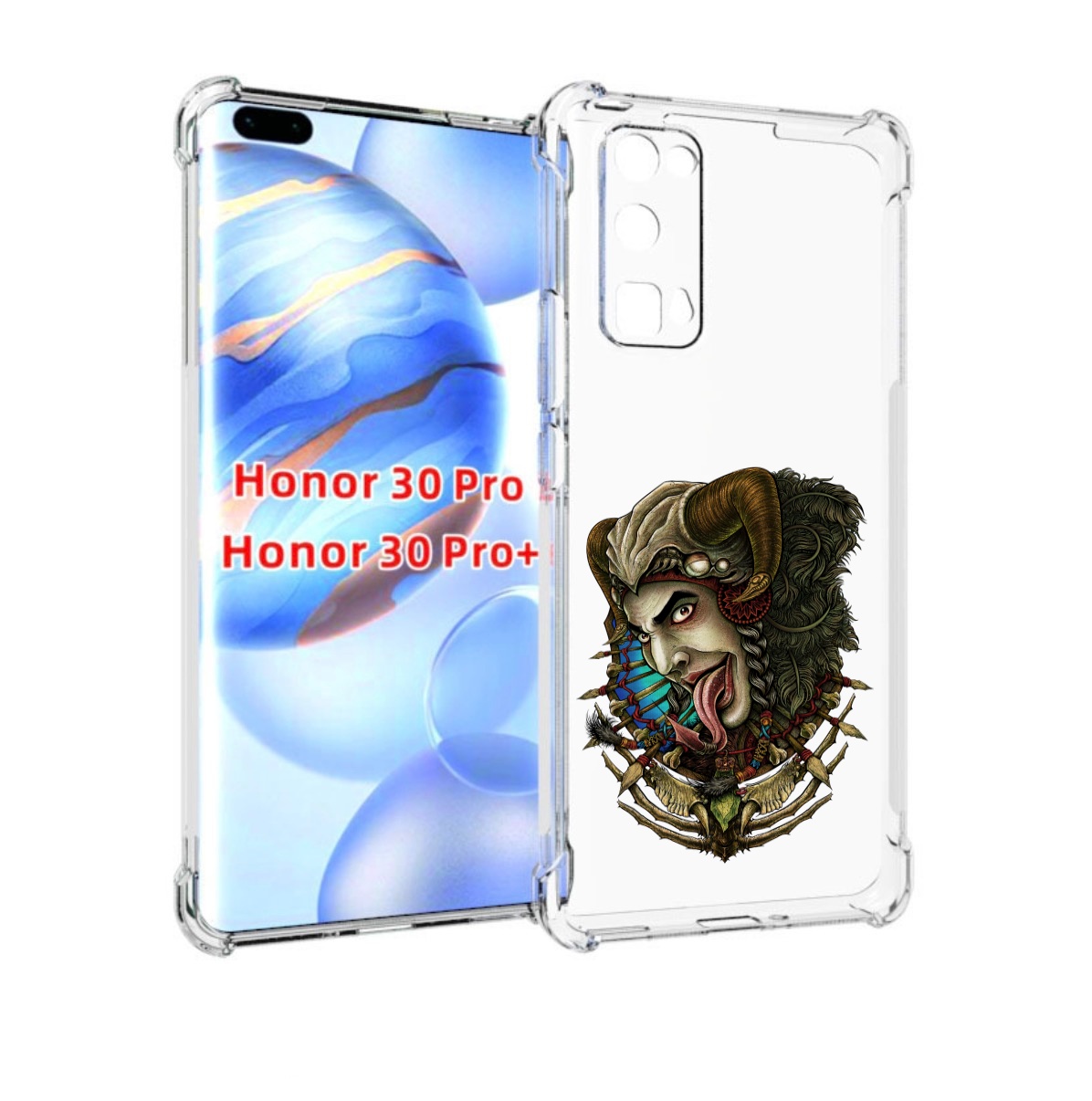 

Чехол бампер MyPads длинный язык для Honor 30 Pro, Прозрачный, Tocco