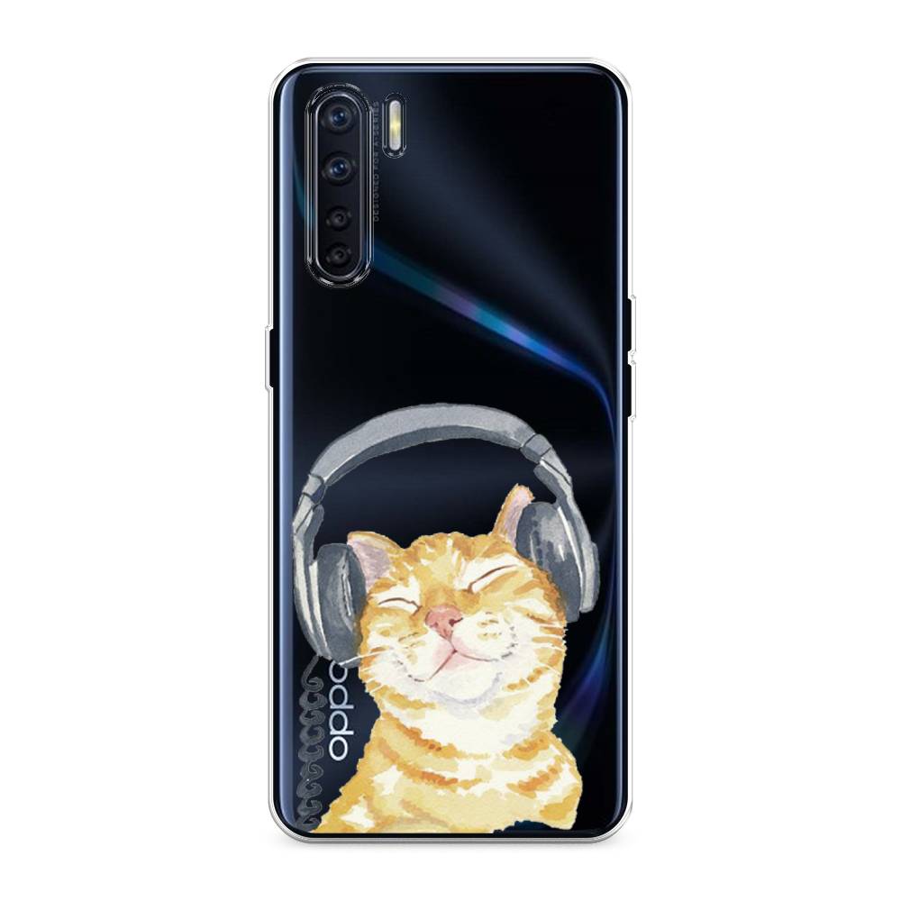 

Силиконовый чехол "Кот меломан" на Oppo A91, Кот меломан