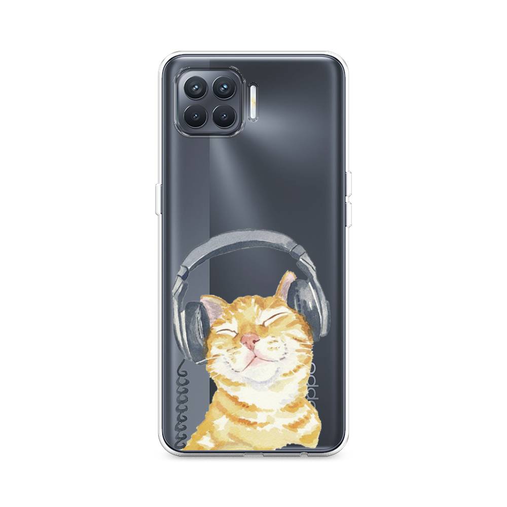 

Силиконовый чехол "Кот меломан" на Oppo A93, Кот меломан
