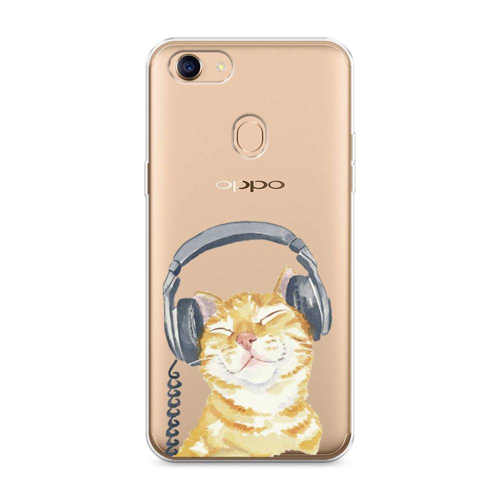 

Силиконовый чехол "Кот меломан" на Oppo F5, Кот меломан