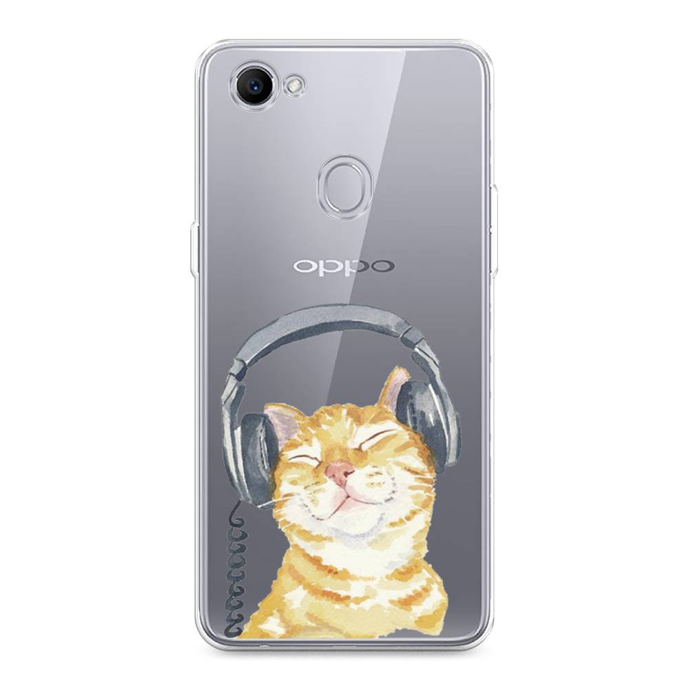 

Силиконовый чехол "Кот меломан" на Oppo F7, Кот меломан