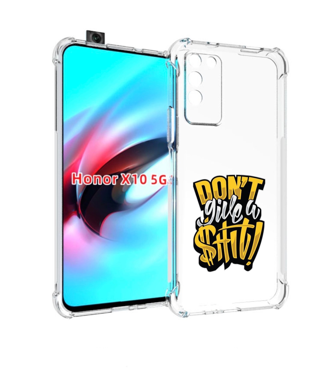 

Чехол MyPads не давай шит для Honor X10, Прозрачный, Tocco