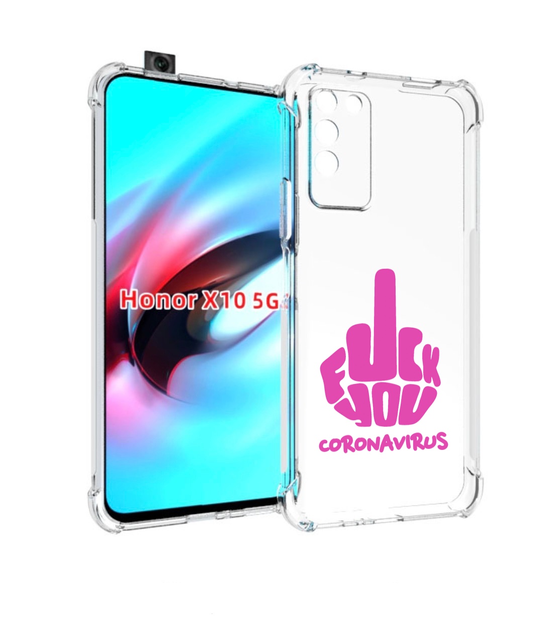 

Чехол MyPads не-нужна-корона для Honor X10, Прозрачный, Tocco