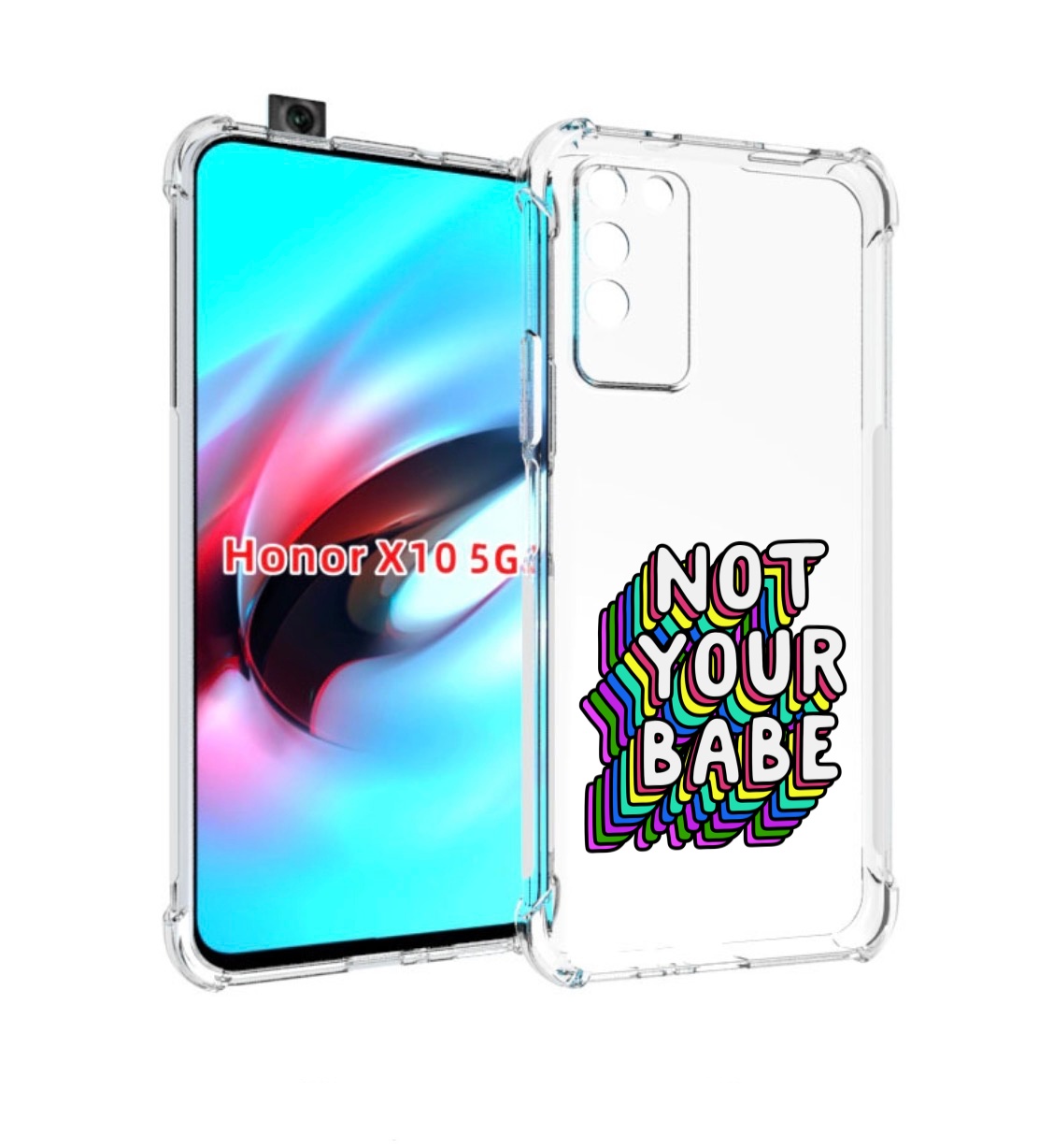 

Чехол MyPads не-твоя-девочка для Honor X10, Прозрачный, Tocco