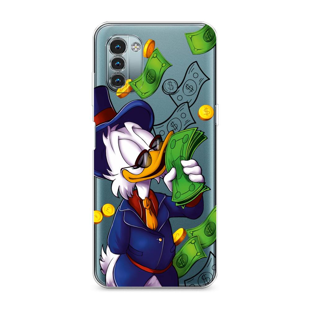 

Чехол на Nokia G11 "Scrooge McDuck with Money", Синий;зеленый;белый, 125050-6