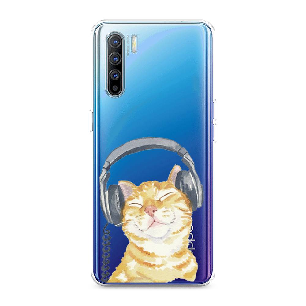 

Силиконовый чехол "Кот меломан" на Oppo Reno 3, Кот меломан