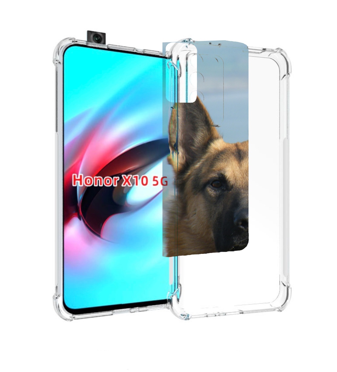 

Чехол MyPads немецкая овчарка для Honor X10, Прозрачный, Tocco