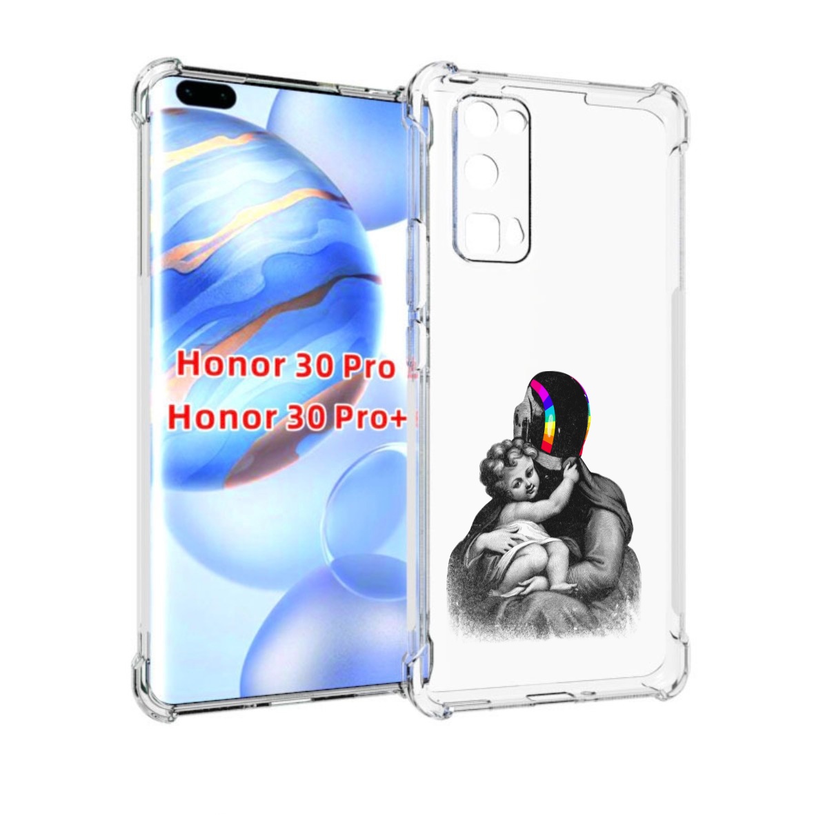 

Чехол бампер MyPads защитник в шлеме для Honor 30 Pro Honor, Прозрачный, Tocco