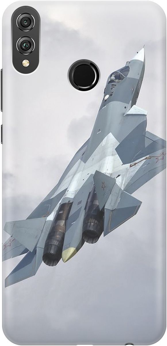 

Силиконовый чехол на Honor 8X 8Х с принтом "Боевой самолет", Белый;голубой, 4194