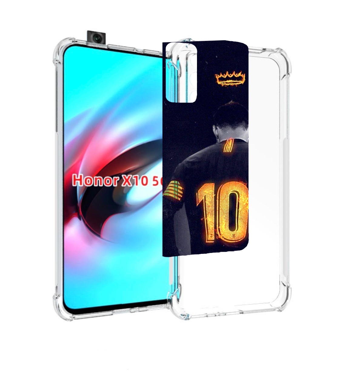 

Чехол MyPads номер-10 для Honor X10, Прозрачный, Tocco