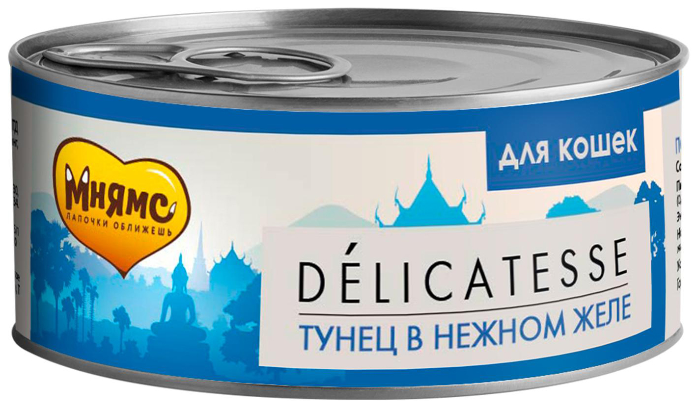 Влажный корм для кошек Мнямс Delicatesse, тунец в нежном желе, 24x70 г