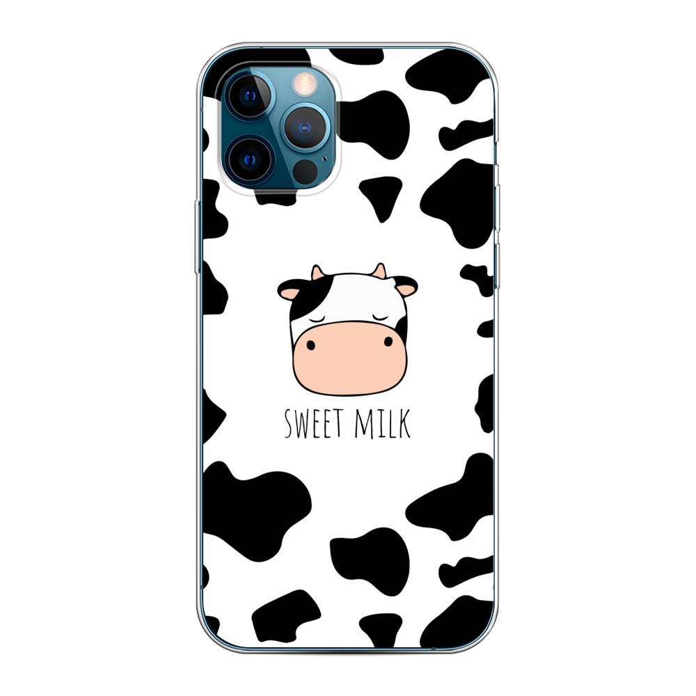 

Чехол на Apple iPhone 12 "Sweet milk", Розовый;белый;черный, 12850-1