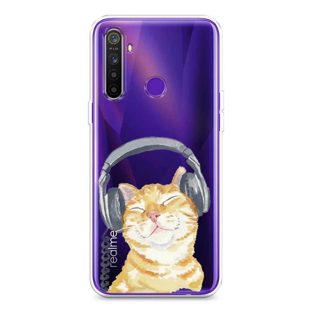 

Силиконовый чехол "Кот меломан" на Realme 5, Кот меломан