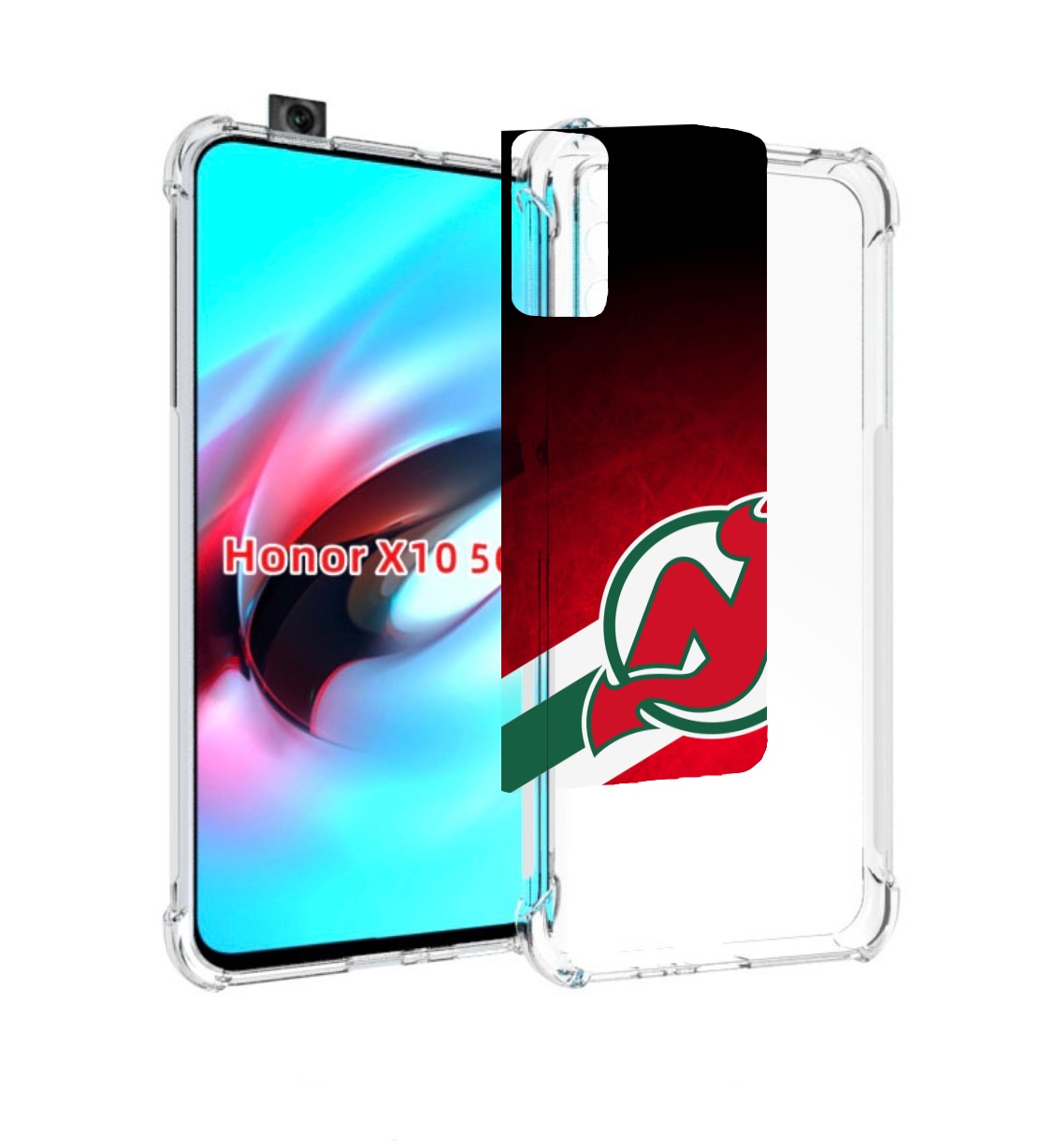 

Чехол MyPads нью джерси девилз для Honor X10, Прозрачный, Tocco