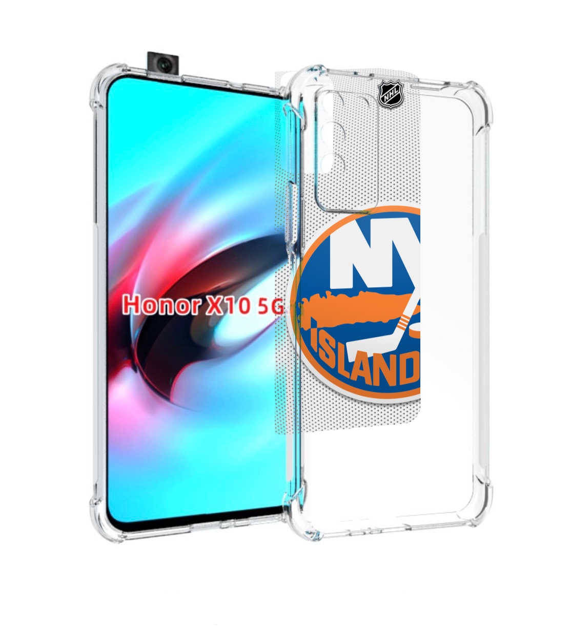 

Чехол MyPads нью-оирк-аилендерс для Honor X10, Прозрачный, Tocco