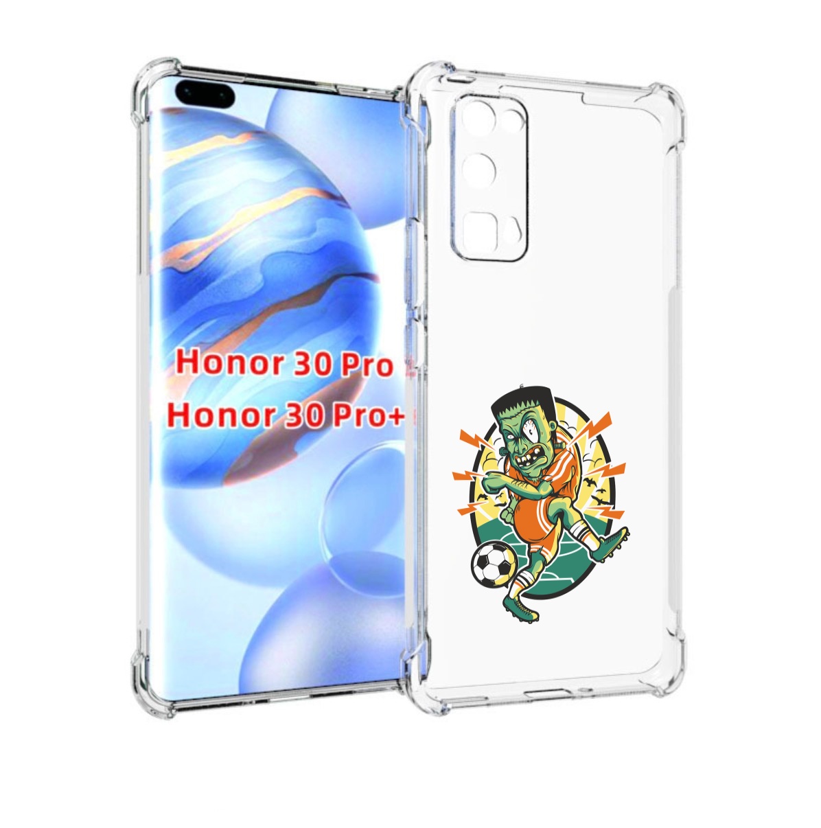 

Чехол бампер MyPads зомби футболист для Honor 30 Pro Honor, Прозрачный, Tocco