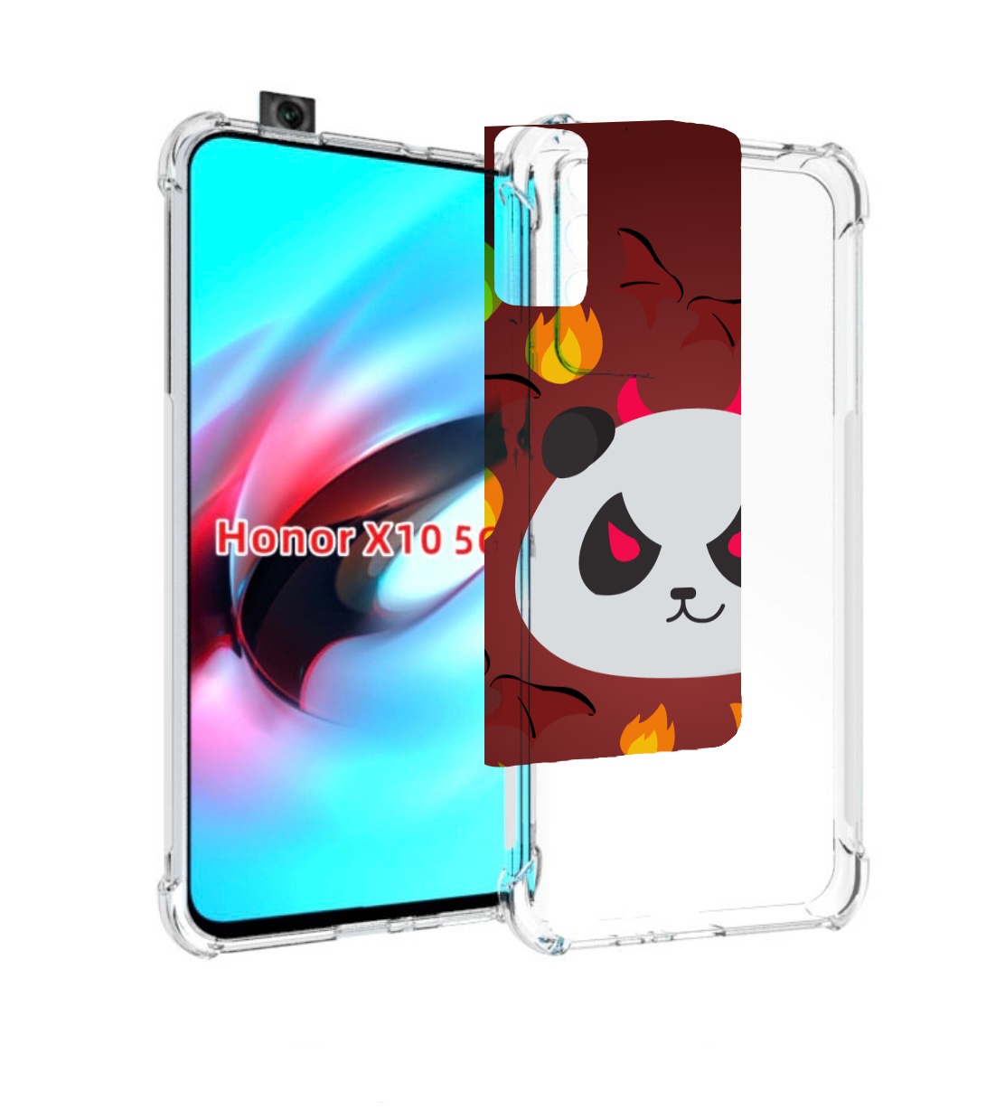 

Чехол MyPads огненная-панда для Honor X10, Прозрачный, Tocco