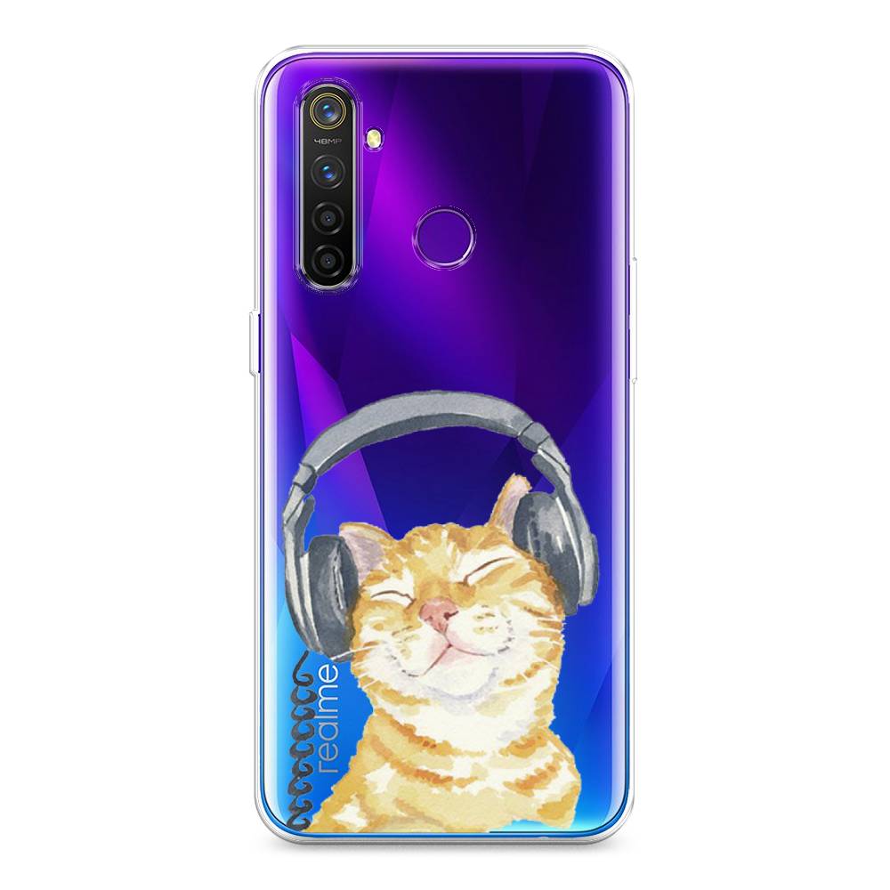 

Силиконовый чехол "Кот меломан" на Realme 5 Pro, Кот меломан
