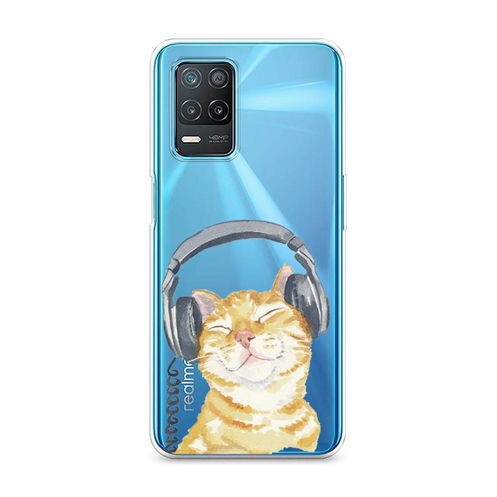 

Силиконовый чехол "Кот меломан" на Realme 8 5G, Кот меломан