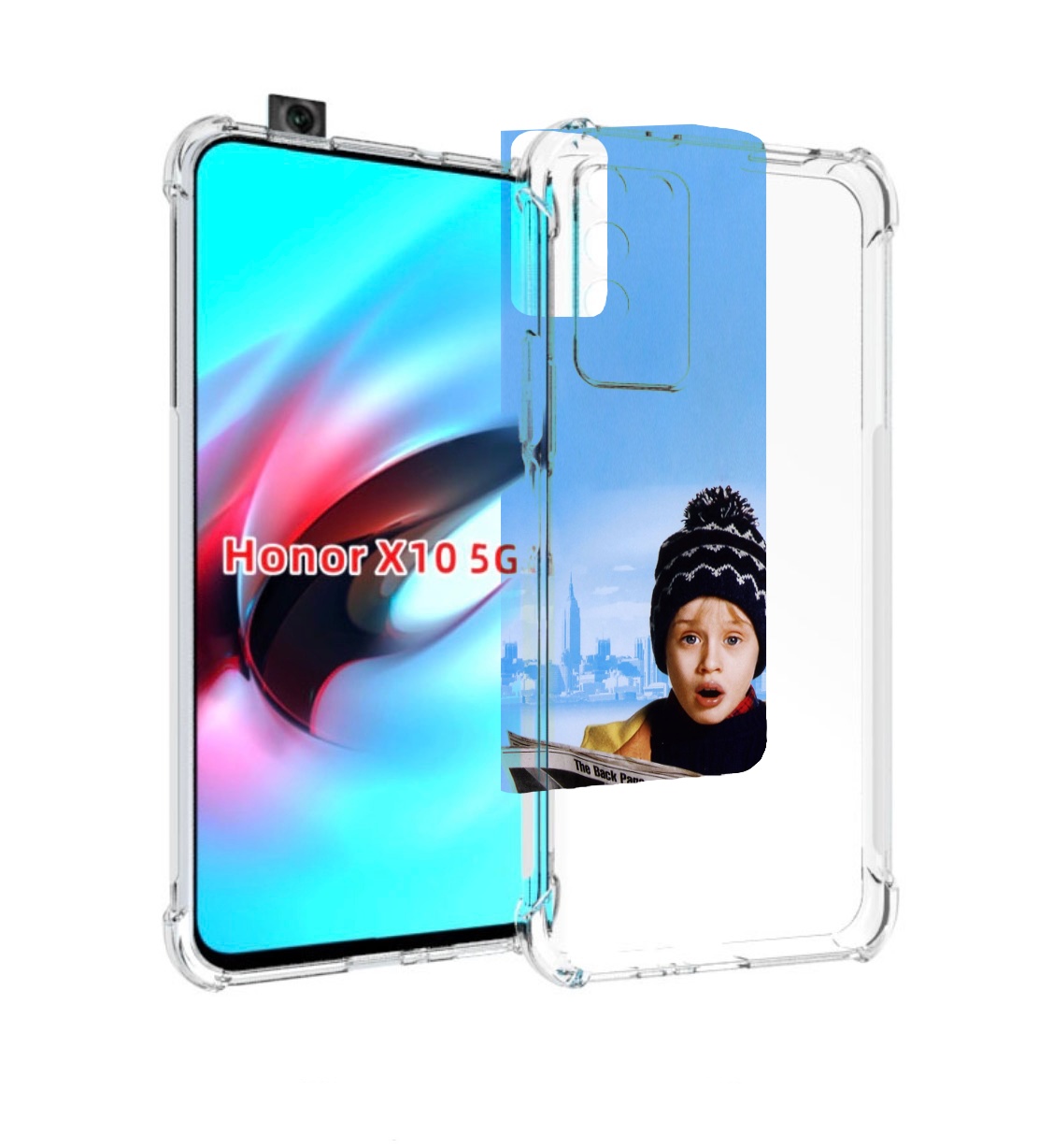 

Чехол MyPads один-дома-детский для Honor X10, Прозрачный, Tocco