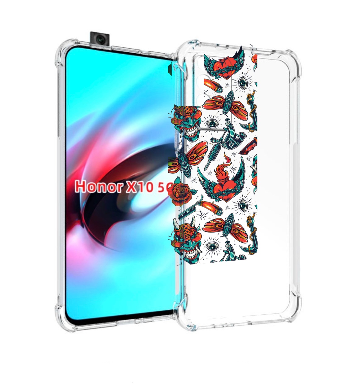 

Чехол MyPads олд-скул-пак для Honor X10, Прозрачный, Tocco