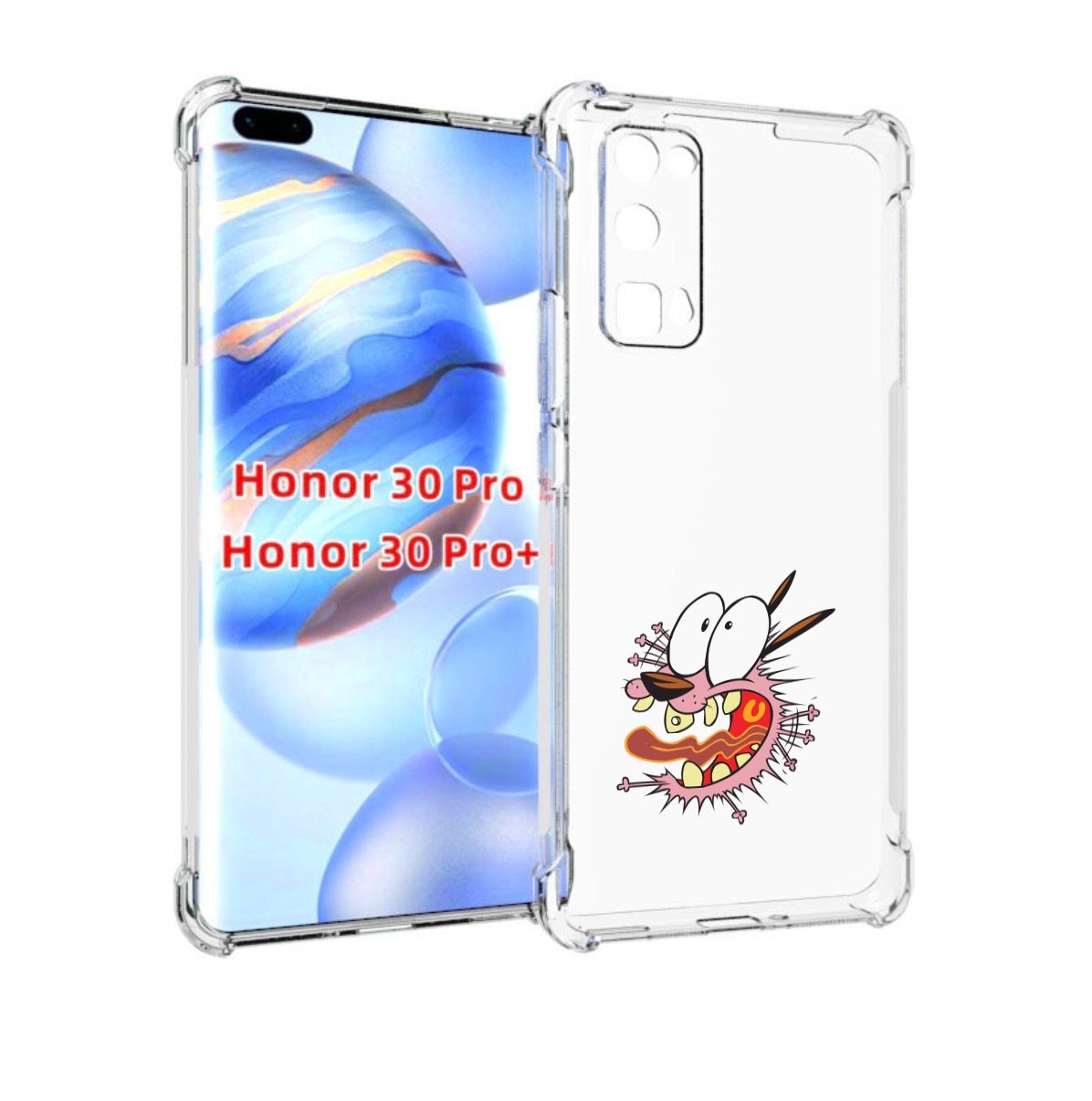 Чехол бампер MyPads испуганный бобик для Honor 30 Pro Honor