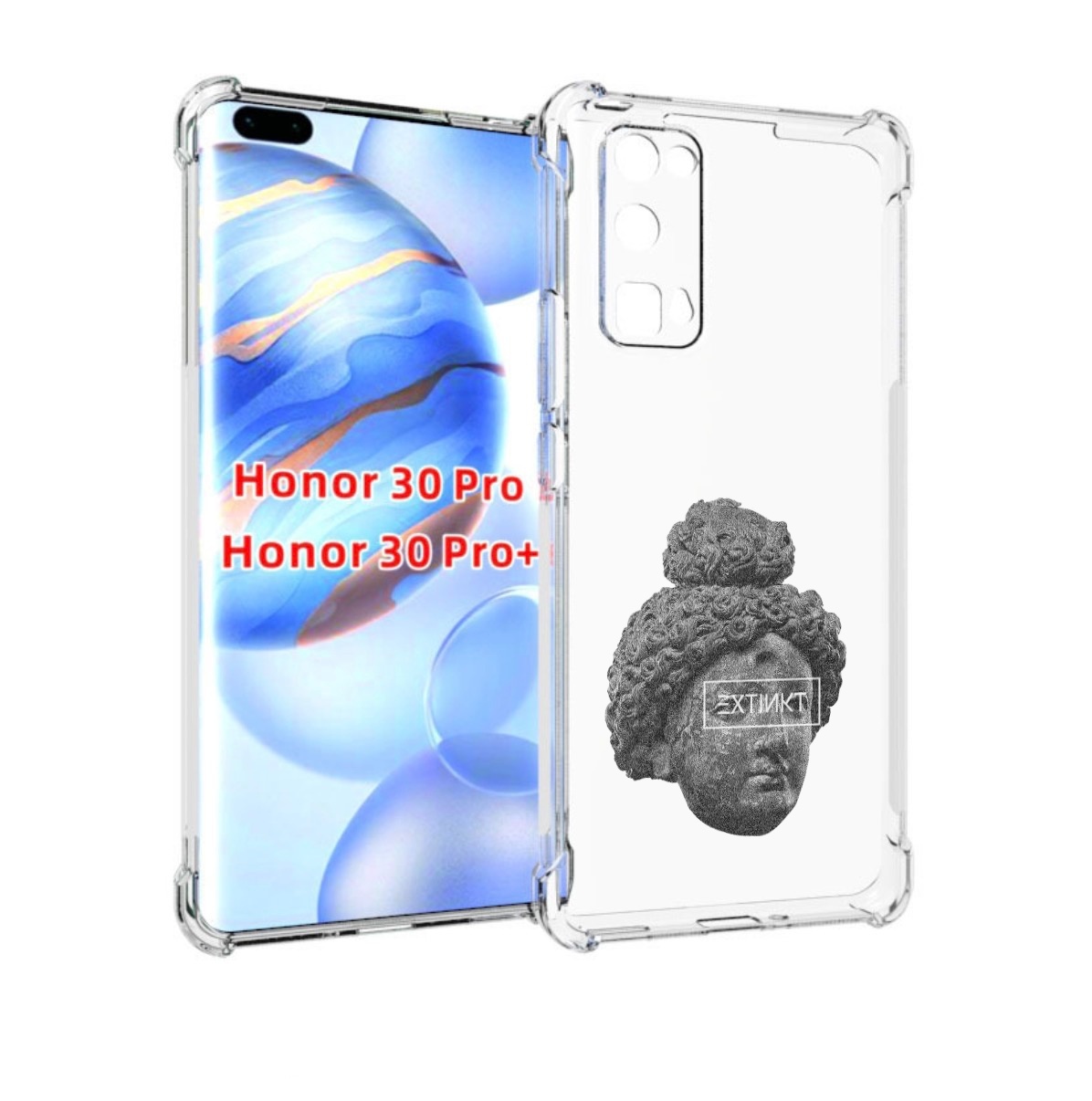 

Чехол бампер MyPads каменное лицо девушки для Honor 30 Pr, Прозрачный, Tocco