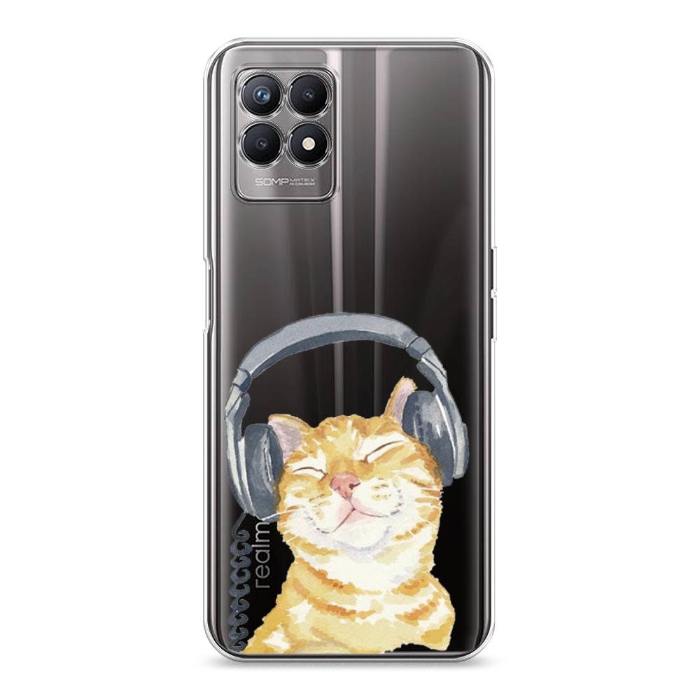 

Силиконовый чехол "Кот меломан" на Realme 8i, Кот меломан