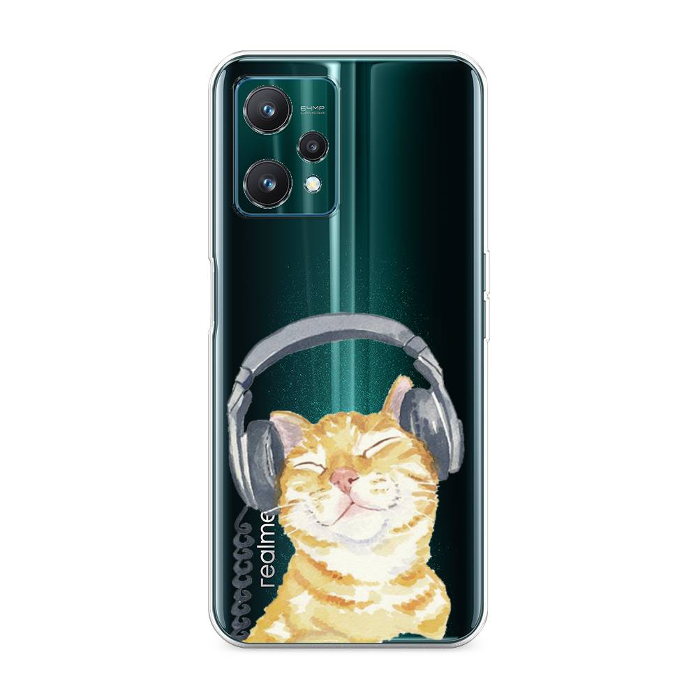 

Силиконовый чехол "Кот меломан" на Realme 9 Pro, Кот меломан