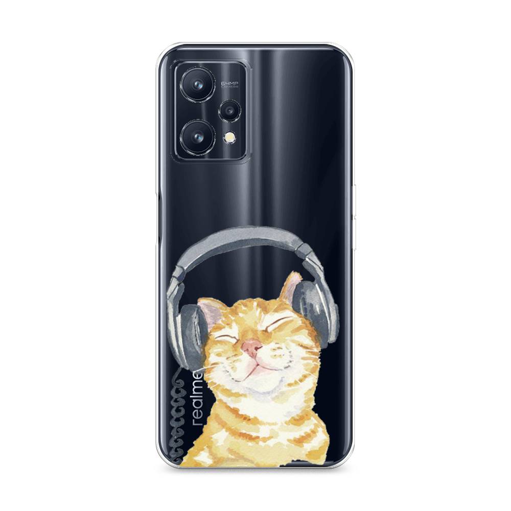 

Силиконовый чехол "Кот меломан" на Realme 9 Pro Plus, Кот меломан