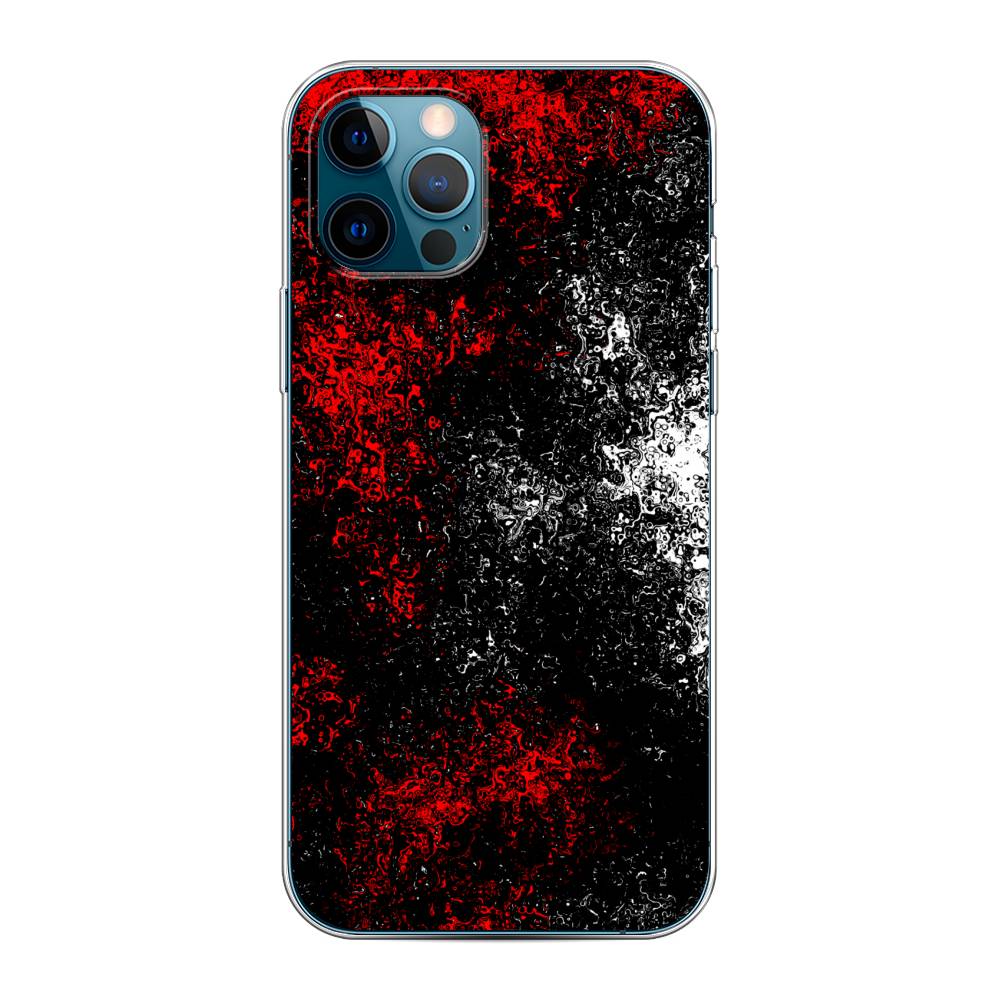 

Чехол на Apple iPhone 12 "Монотипия", Красный;черный;белый, 12850-3