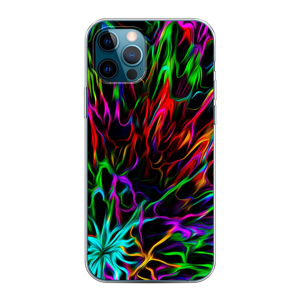 

Чехол на Apple iPhone 12 "Разноцветные разводы", Голубой;зеленый;оранжевый, 12850-3