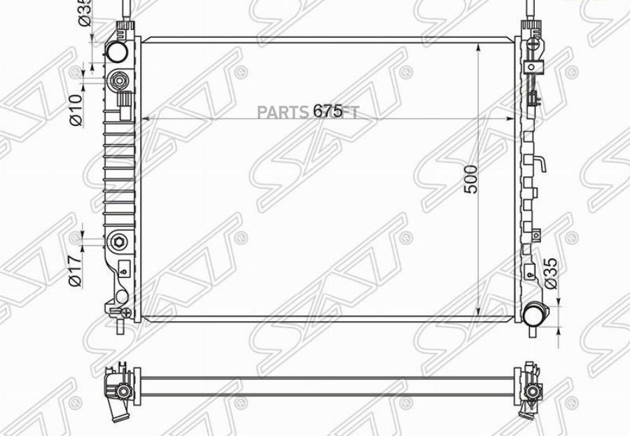 

SAT CH000422D Радиатор CHEVROLET CAPTIVA/OPEL ANTARA 2,2D 11- 1шт