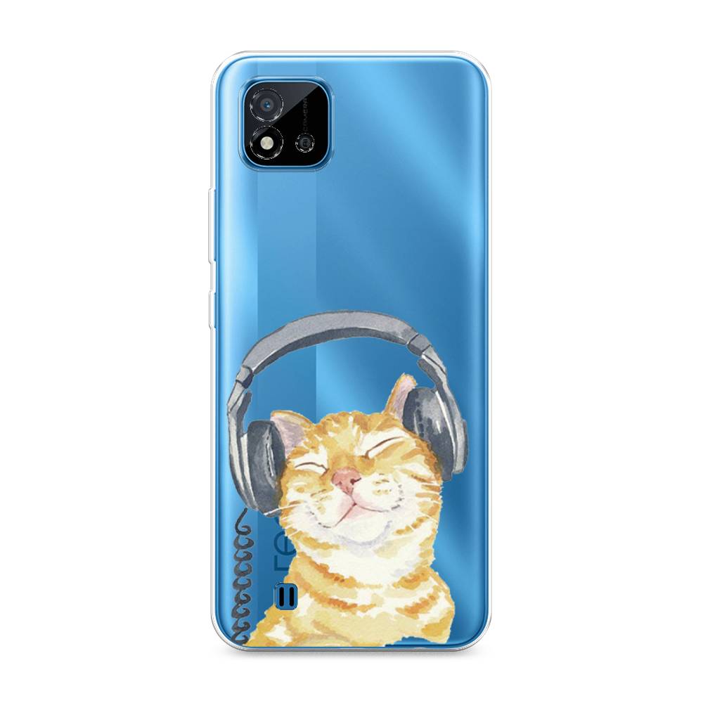 

Силиконовый чехол "Кот меломан" на Realme C20, Кот меломан