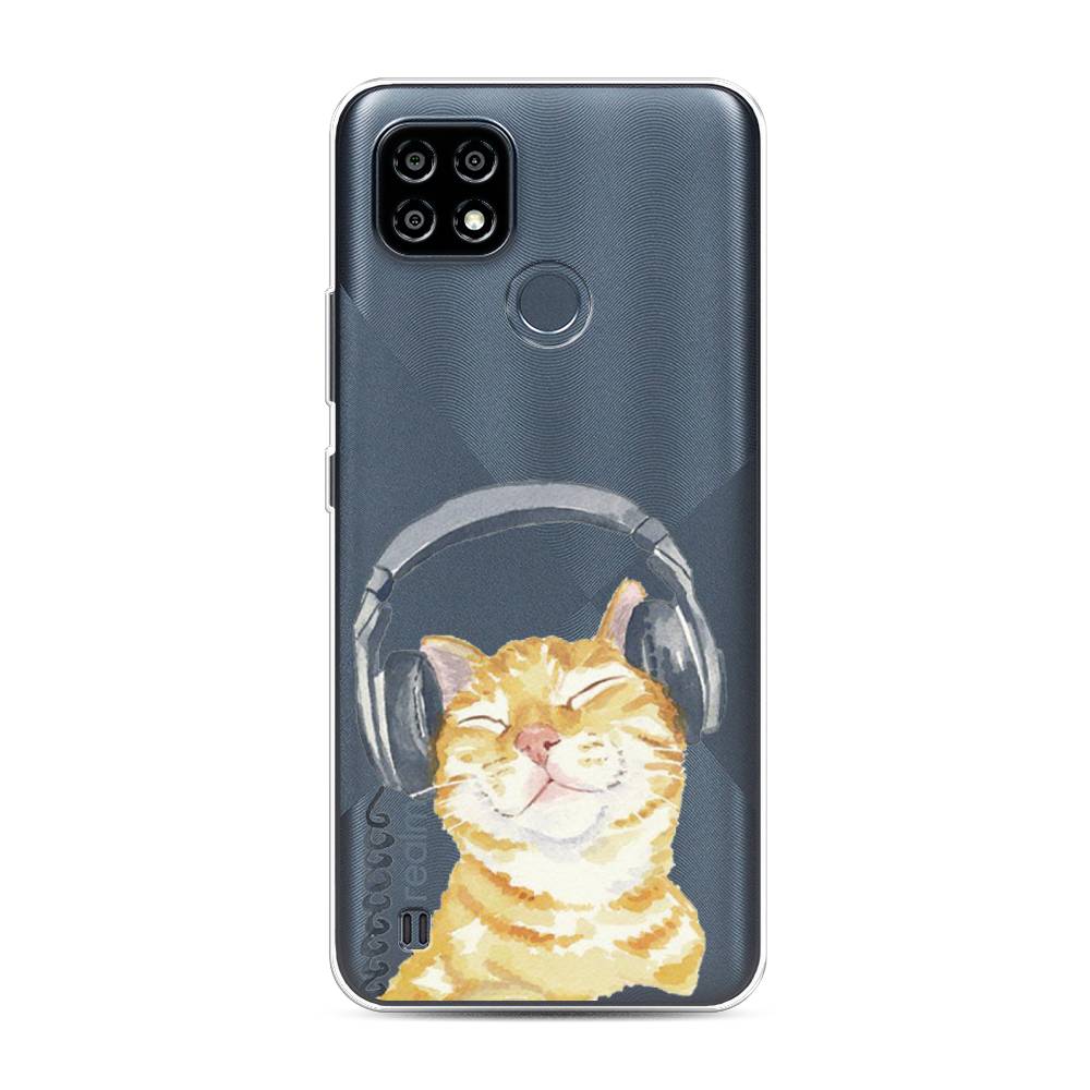 

Силиконовый чехол "Кот меломан" на Realme C21Y, Кот меломан